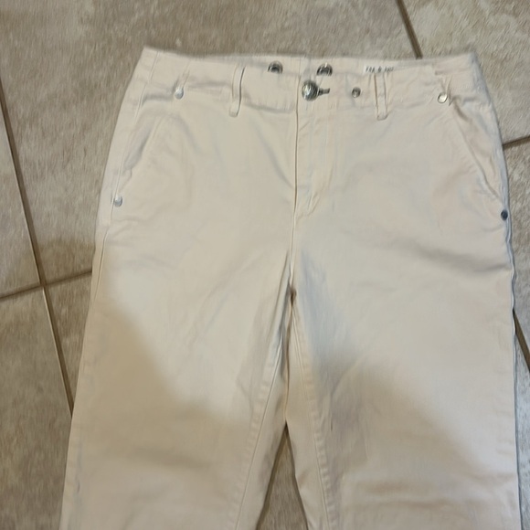 Rag & Bone Cream Boyfriend Straight Leg Crop Khaki Pants Trousers 28 Jeans - Picture 4 of 7